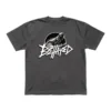 Charcoal grey t-shirt featuring the Behated band logo printed on the front.