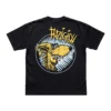 Black Fuzigish Doggy t-shirt showing the large cartoon dog graphic printed on the back.