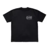 Black Gloom Apparel Skeleton t-shirt showing the white barbed wire Gloom chest logo.